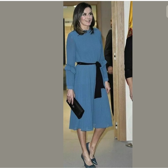zara pleated jumpsuit dress with belt